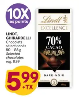 Brunet LINDT, GHIRARDELLI Chocolats sélectionnés offer