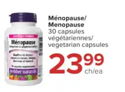 Jean Coutu webber naturals Ménopause offer
