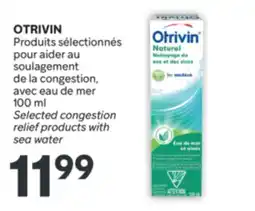Brunet OTRIVIN Produits sélectionnés pour aider au soulagement de la congestion, avec eau de mer offer