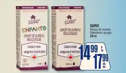 Jean Coutu SURO Elderberry syrups offer