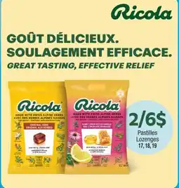 Jean Coutu RICOLA Pastilles offer