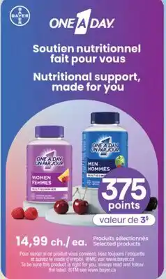 Jean Coutu ONE A DAY Selected products offer