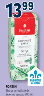 Familiprix FORTIN Selected syrups, 500ml offer