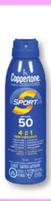 Familiprix Coppertone Sport SPF50 Sunscreen Spray offer