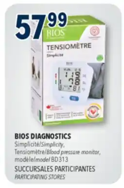 Familiprix Bios Diagnostics Blood Pressure Monitor - Simplicity offer