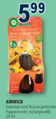 Familiprix AIRWICK Essential mist, Fragrance mist, refill, 20ml offer