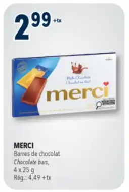 Familiprix Merci milk chocolate bars offer