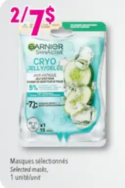 Familiprix GARNIER Selected masks, 1 unit offer