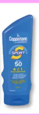 Familiprix Coppertone Sport 4-in-1 performance SPF50 sunscreen lotion offer