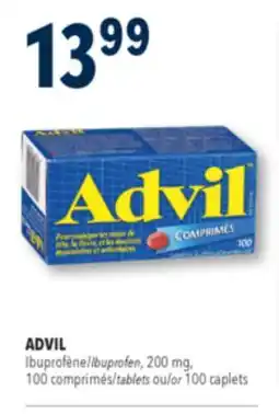 Familiprix Advil ibuprofen tablets 100un offer