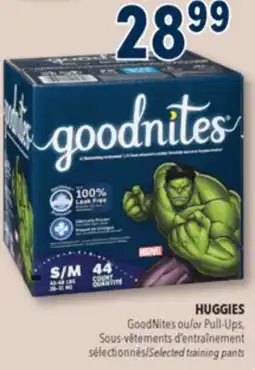 Familiprix Huggies Natural Care sensitive skin & fragrance free baby wipes 3x56un GOODNITES OU PULL-UPS offer