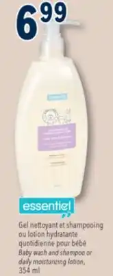 Familiprix essentiel Baby wash and shampoo or daily moisturizing lotion offer