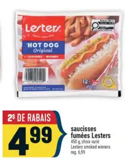 Marché Adonis saucisses fumées Lesters | Lesters smoked wieners offer