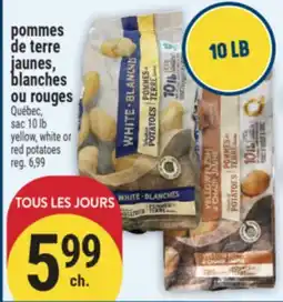 Marché Adonis pommes de terre jaunes, blanches ou rouges | yellow, white or red potatoes offer