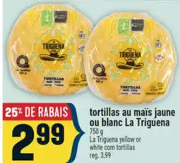 Marché Adonis TORTILLAS AU MAÏS JAUNE OU BLANC LA TRIGUENA | LA TRIGUENA YELLOW OR WHITE CORN TORTILLAS offer