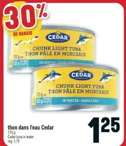 Marché Adonis THON DANS L'EAU CEDAR | CEDAR TUNA IN WATER offer