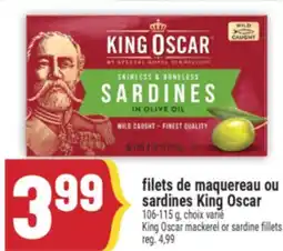 Marché Adonis filets de maquereau ou sardines King Oscar | King Oscar mackerel or sardine fillets offer