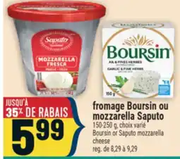 Marché Adonis fromage Boursin ou mozzarella Saputo | Boursin or Saputo mozzarella cheese offer