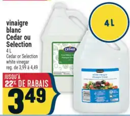 Marché Adonis vinaigre blanc Cedar ou Selection | Cedar or Selection white vinegar offer