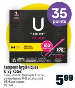 Super C tampons hygiéniques U By Kotex | U By Kotex tampons offer