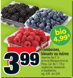 Super C framboises, bleuets ou mûres | raspberries, blueberries or blackberries offer