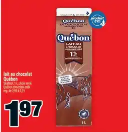 Super C lait au chocolat Québon | Québon chocolate milk offer
