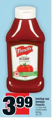 Super C ketchup aux tomates French's | French's tomato ketchup offer
