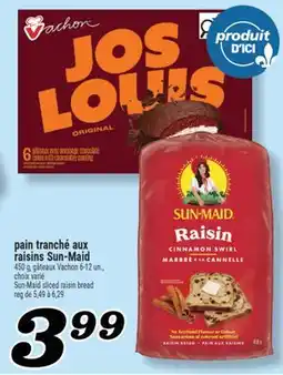Marché Richelieu PAIN TRANCHÉ AUX RAISINS SUN‑MAID | SUN-MAID SLICED RAISIN BREAD offer