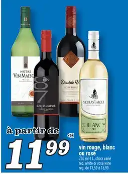 Marché Richelieu VIN ROUGE, BLANC OU ROSÉ | RED, WHITE OR ROSÉ WINE offer