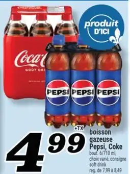 Marché Richelieu BOISSON GAZEUSE PEPSI, COKE | SOFT DRINK offer