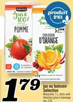 Marché Richelieu jus ou boisson Selection | Selection juice or beverage offer