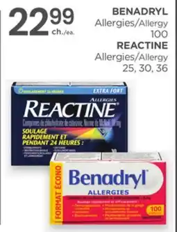 Proxim BENADRYL, REACTINE offer