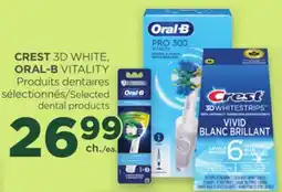 Proxim CREST 3D WHITE, ORAL-B VITALITY Selected dental products offer