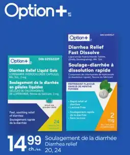 Proxim Option+ Diarrhea relief offer