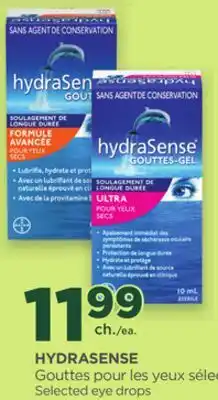Proxim HYDRASENSE Selected eye drops offer