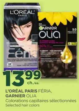 Proxim L'ORÉAL PARIS FÉRIA, GARNIER OLIA Selected hair colors offer