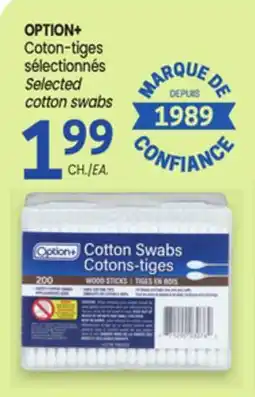 Uniprix OPTION+ Coton-tiges sélectionnés/Selected cotton swabs offer