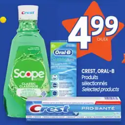 Uniprix CREST, ORAL-B Produits sélectionnés/Selected products offer