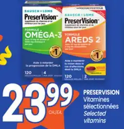 Uniprix PRESERVISION Vitamines sélectionnées/Selected vitamins offer