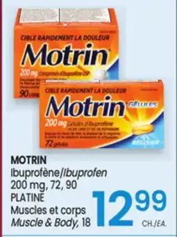 Uniprix MOTRIN ibuprofène/Ibuprofen, PLATINE Muscles et corps/Muscle & Body offer