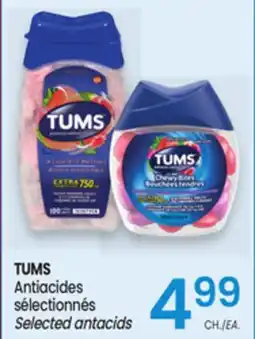 Uniprix TUMS Antiacides sélectionnés/Selected antacids offer