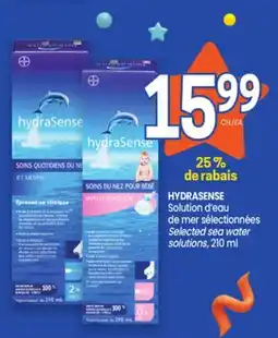 Uniprix HYDRASENSE Solution d'eau de mer sélectionnées/Selected sea water solutions offer