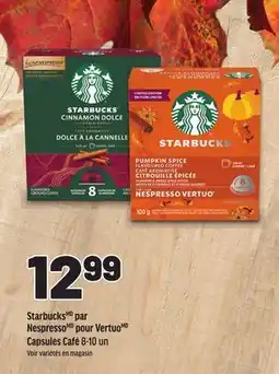 Metro STARBUCKS PAR NESPRESSO POUR VERTUO CAPSULES CAFÉ offer