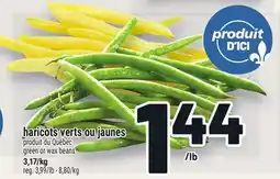 Metro HARICOTS VERTS OU JAUNES | GREEN OR WAX BEANS offer