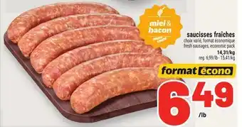 Metro SAUCISSES FRAÎCHES | FRESH SAUSAGES offer