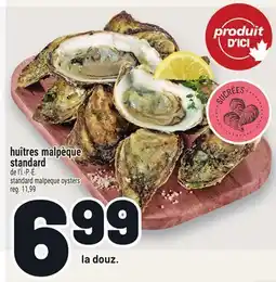 Metro HUÎTRES MALPÈQUE STANDARD | STANDARD MALPEQUE OYSTERS offer