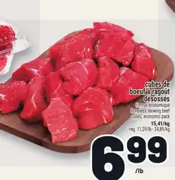 Metro CUBES DE BOEUF À RAGOÛT DÉSOSSÉS | BONELESS STEWING BEEF CUBES offer