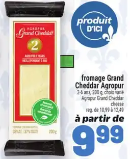 Metro FROMAGE GRAND CHEDDAR AGROPUR | AGROPUR GRAND CHEDDAR offer