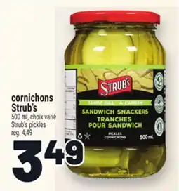 Metro CORNICHONS STRUB'S | STRUB'S PICKLES offer