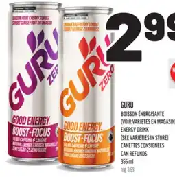Metro GURU BOISSON ÉNERGISANTE | CAN REFUNDS offer